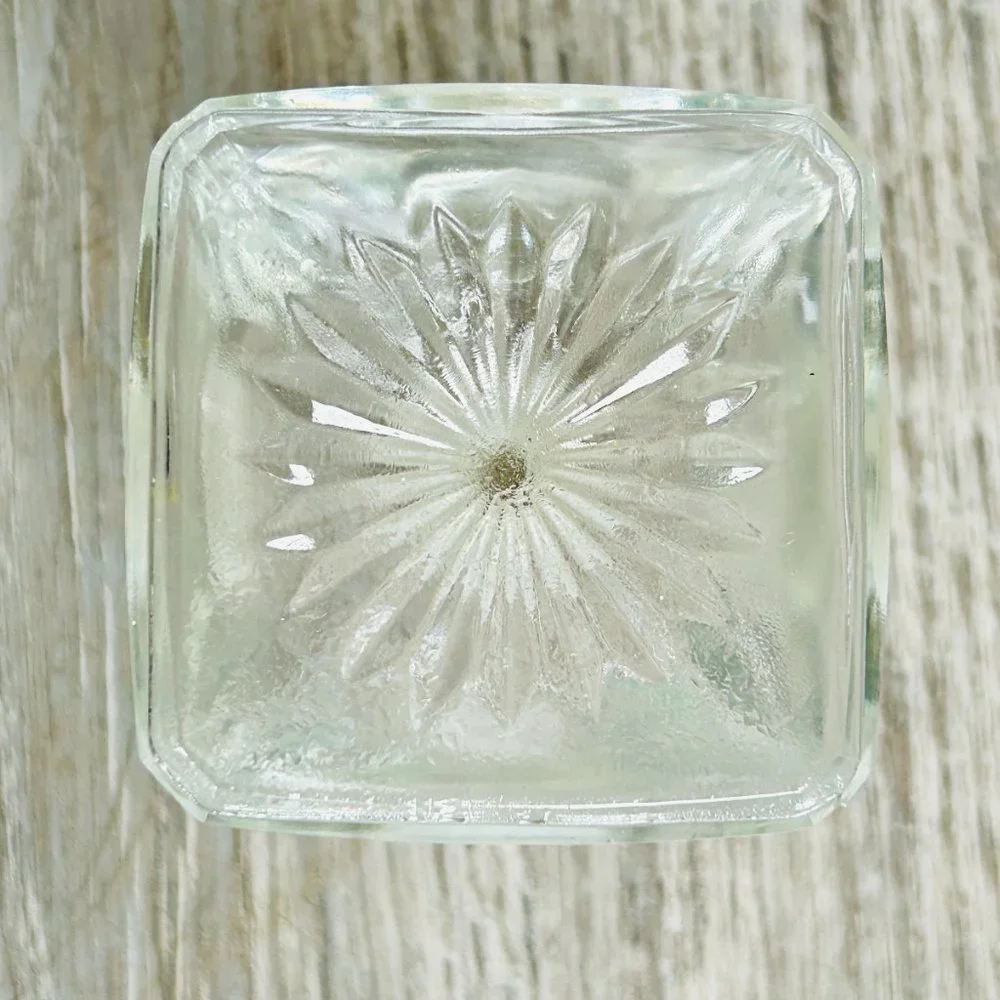 Vintage Mid Century Bourbon Glass Decanter w/ Stopper